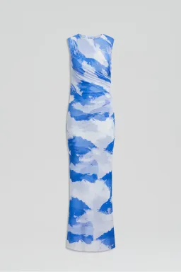 Scanlan Theodore Italian Cloud Print Dress Print Size 12  for rent on The Volte - image 4