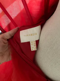 Tarik Ediz Patrice Tulle Gown Red Size 8 for rent on The Volte - image 3
