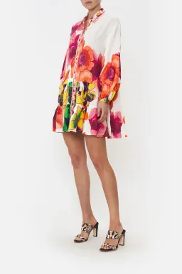Camilla Pretty As A Poppy Tiered Shirt Dress Size L / AU 14 for rent on The Volte - image 2