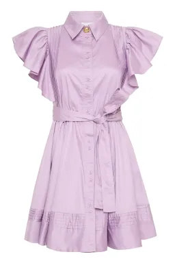 Aje Kindred Frill Mini Dress Lilac Size 10 for rent on The Volte - image 4