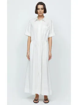 Bec & Bridge Lenna Maxi Shirt Dress Ivory Size AU 10 for rent on The Volte - image 1