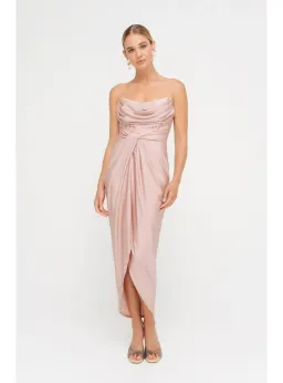 Sheike Cosmopolitan Dress in Blush Size AU 14  for rent on The Volte - image 1
