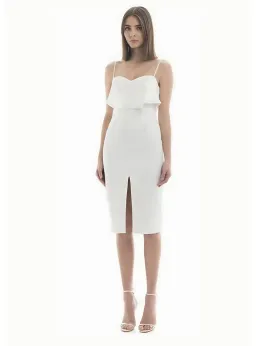 Misha Porchia Midi Dress Ivory Size 6 for rent on The Volte - image 1