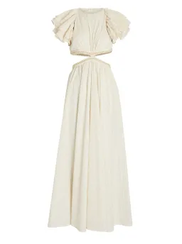 Zimmermann Anneke Cut Out Ruffle Dress Ivory Size 1 / AU 10  for rent on The Volte - image 3