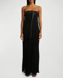 Christopher Esber Shadow Line Knit Maxi Gown  Black Size XSS/Au 4  for rent on The Volte - image 1