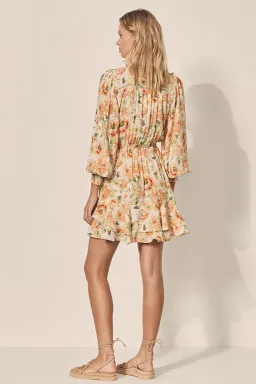 Kivari Everly Tie Front Mini Dress  White Floral Size 8  for rent on The Volte - image 2