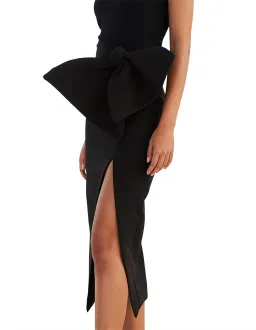 By Johnny Betina Bow Split Skirt Black Size 8  for rent on The Volte - image 2