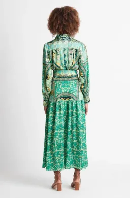 Sheike Georgia Shirt Dress Green Print Size 14 for rent on The Volte - image 3