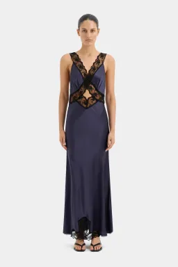 Sir the label Aries Cut Out Gown Navy Size 3/ AU 12 for rent on The Volte - image 1