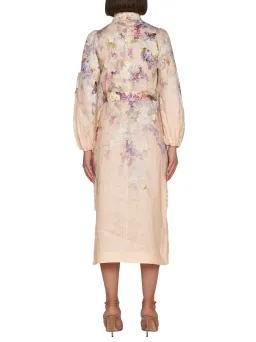 Zimmermann Lyrical Buttoned Midi Dress in Dreamy Floral Size 1/ AU 10 for rent on The Volte - image 2