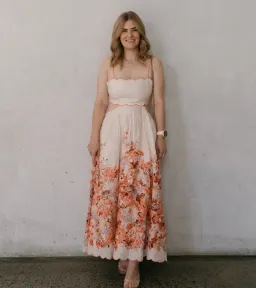 Zimmermann Devi Scallop Midi Dress in Cream Floral Size 3 / AU 10-12 for rent on The Volte - image 8