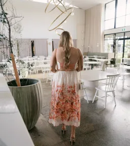 Zimmermann Devi Scallop Midi Dress in Cream Floral Size 3 / AU 10-12 for rent on The Volte - image 2