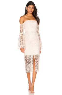 Nicholas Geo Floral Lace Eva Dress Blush Size 6 for rent on The Volte - image 1