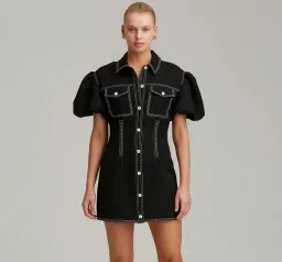 C/MEO Collective Out Of Time Mini Dress Black Size S / AU 8 for rent on The Volte - image 3