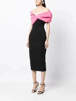 Rachel Gilbert Matteo Sleeveless Dress Pink/Black Size 0 / AU 6 for rent on The Volte - image 1