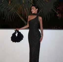 Asta Resort Jennifer Dress Charcoal Sequin Size S / AU 8 for rent on The Volte - image 4