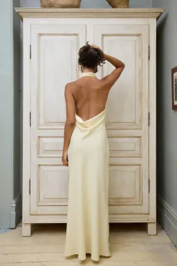 With Harper Lu Cowl Slip Dress Iris Floral Size S / AU 8 for rent on The Volte - image 3