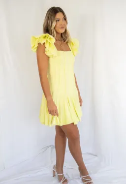 Aje Breathless Frill Sleeve Mini Dress Size AU 10 for rent on The Volte - image 2