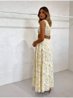 Sir the Label Clementine Gathered Bustier and Maxi Skirt in Ivory Clementine Size 3 / AU 12 for rent on The Volte - image 3