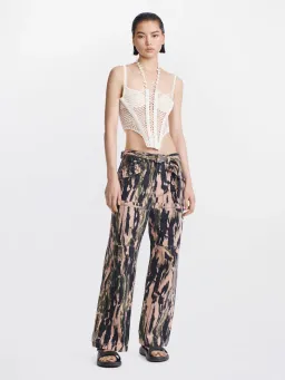 Dion Lee Coral Crochet Corset Cream Size 6 for rent on The Volte - image 1