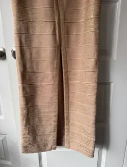 Herve Leger Sweetheart Banded Foil Gown Gold in Size XS/ AU 6 for rent on The Volte - image 5