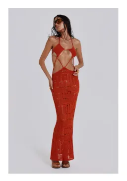 Jaded London Rumba Maxi Dress Orange Size 6 for rent on The Volte - image 1