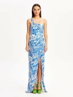 Alice McCall Daisy Daze Gown Blue Print Size 8  for rent on The Volte - image 2
