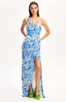 Alice McCall Daisy Daze Gown Blue Print Size 8  for rent on The Volte - image 4