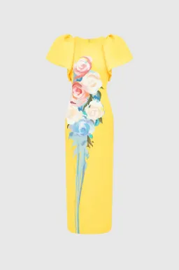 Leo Lin Lucinda Maxi Dress in Bouquet Print Size 10 for rent on The Volte - image 4