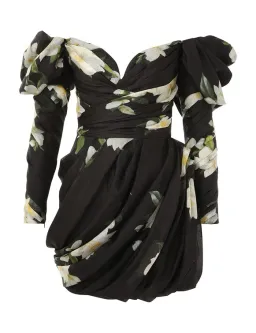 Zimmermann The Harmony Drape Mini Dress in Black Magnolia Size 1 / AU 10  for rent on The Volte - image 3