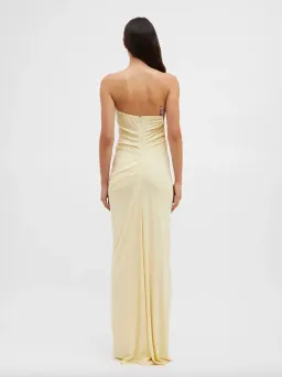 Christopher Esber Odessa Arced Side Strapless Gown Butter Size 6 for rent on The Volte - image 3
