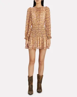 Shona Joy Colette Balloon Sleeve Mini Dress Floral Size 8 for rent on The Volte - image 1