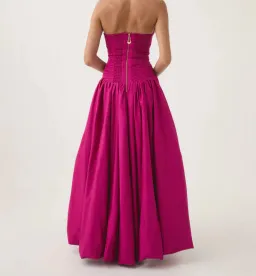 Aje Violette Bubble Hem Maxi Dress Magenta Size 6 for rent on The Volte - image 2