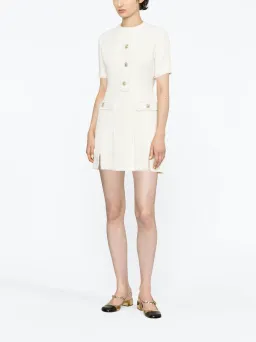 Maje Ralexia Mini Dress in Ecru Size AU 8 for rent on The Volte - image 1