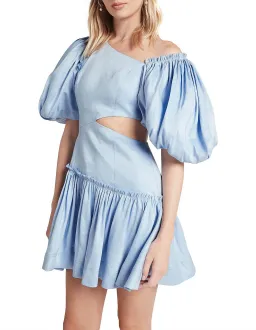 Aje Chateau Cut Out Mini Dress Sky Blue Size 10 for rent on The Volte - image 5