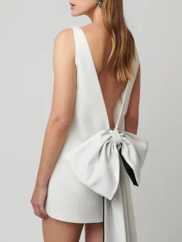 Effie Kats Nikola Mini Dress in Ivory Size S (AU 8) for rent on The Volte - image 4