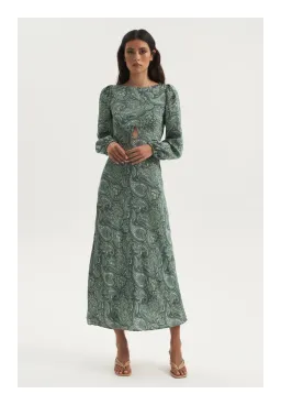 Ownley Bethenny Bias Cut Backless Dress Paisley Size 10 for rent on The Volte - image 1