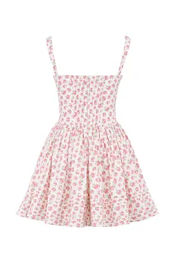 House of CB Natassia Cotton Mini Dress White Rosebud Print Size 8 for rent on The Volte - image 11