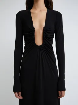 Christopher Esber Arced Palm Long Sleeve Dress in Black Size 8 for rent on The Volte - image 4