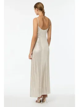 Manning Cartell High Voltage Slip Dress Nude Silver Size AU 8 for rent on The Volte - image 4