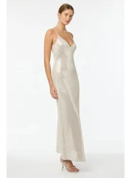 Manning Cartell High Voltage Slip Dress Nude Silver Size AU 8 for rent on The Volte - image 2