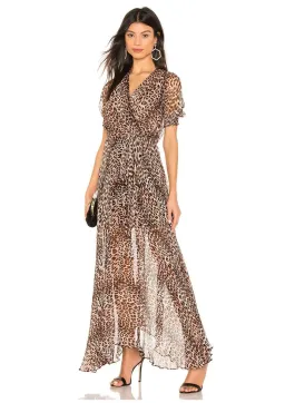 Bec & Bridge Kitty Kat Maxi Dress Leopard Print Size 10 for rent on The Volte - image 1