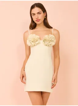 Rachel Gilbert Margot Mini Dress in Coconut Size 1 / AU 8 for rent on The Volte - image 2