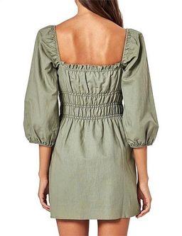Charlie Holiday Boheme Mini Dress Khaki Size 10 for rent on The Volte - image 3