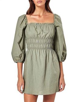 Charlie Holiday Boheme Mini Dress Khaki Size 10 for rent on The Volte - image 2