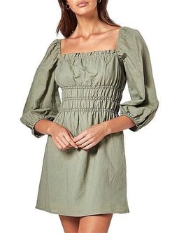 Charlie Holiday Boheme Mini Dress Khaki Size 10 for rent on The Volte - image 4