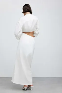 Significant Other Kara Midi Dress Ivory Size 6 for rent on The Volte - image 3