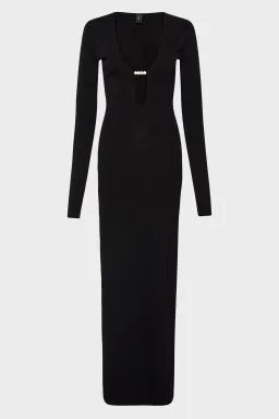 Sir the Label Kinetic Beaded Long Sleeve Maxi Dress Black Size 0 / AU 6 for rent on The Volte - image 5
