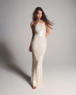 Rat & Boa Emmanuella Dress White Sequin Size XS / AU 6 for rent on The Volte - image 1