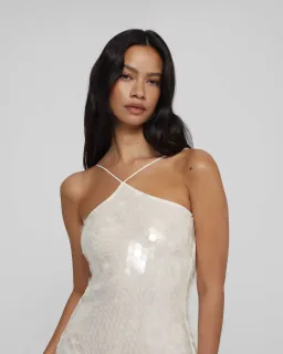 Rat & Boa Emmanuella Dress White Sequin Size XS / AU 6 for rent on The Volte - image 3